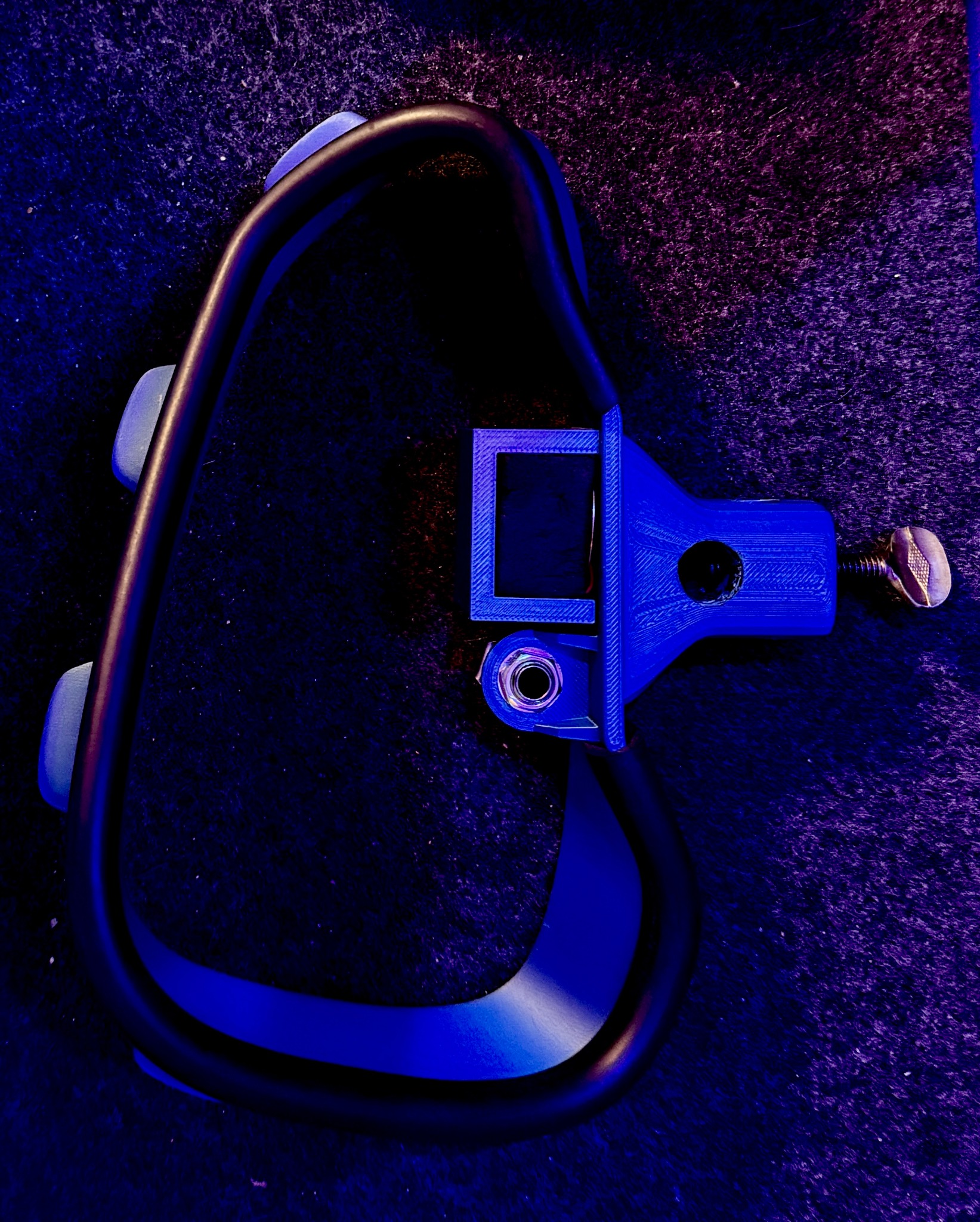 Modern tambourine trigger close-up